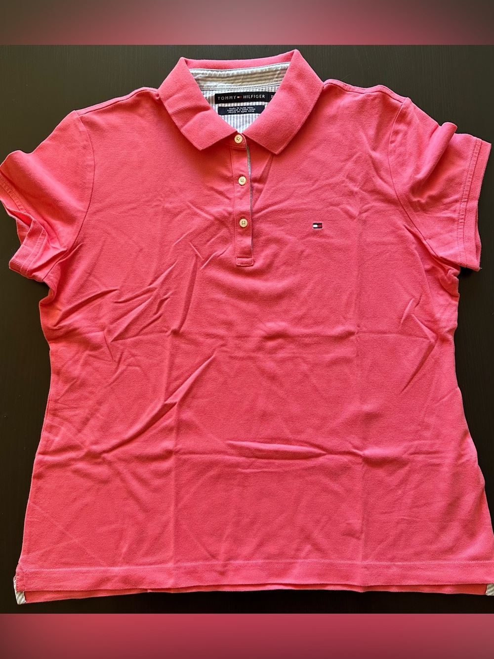 Tommy Hilfiger Coral Pink Polo Shirt with Classic Logo
